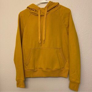 90 degrees mid weight yellow mustard golden rod chunky pullover hoodie L